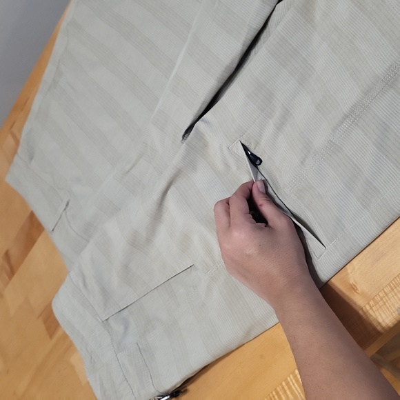 O'Neill Tan Striped Moisture Wicking Shorts W 5 Pockets Cross + Over - Picture 4 of 10